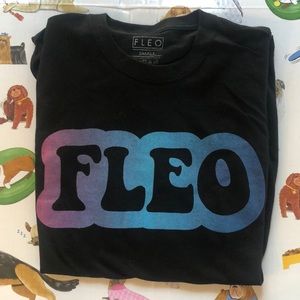 FLEO long sleeved black tshirt, size small